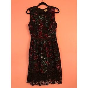 Anthropologie lace overlay dress